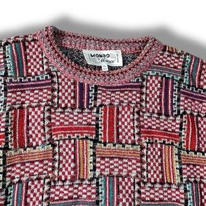Mondo di Marco Sweater Coogi Style Mens XL Red Vintage 90s